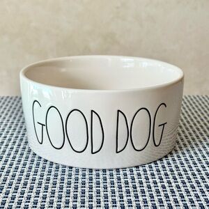 Rae Dunn GOOD DOG Ceramic Large Dog Food or Water Bowl BRAND NEW!!